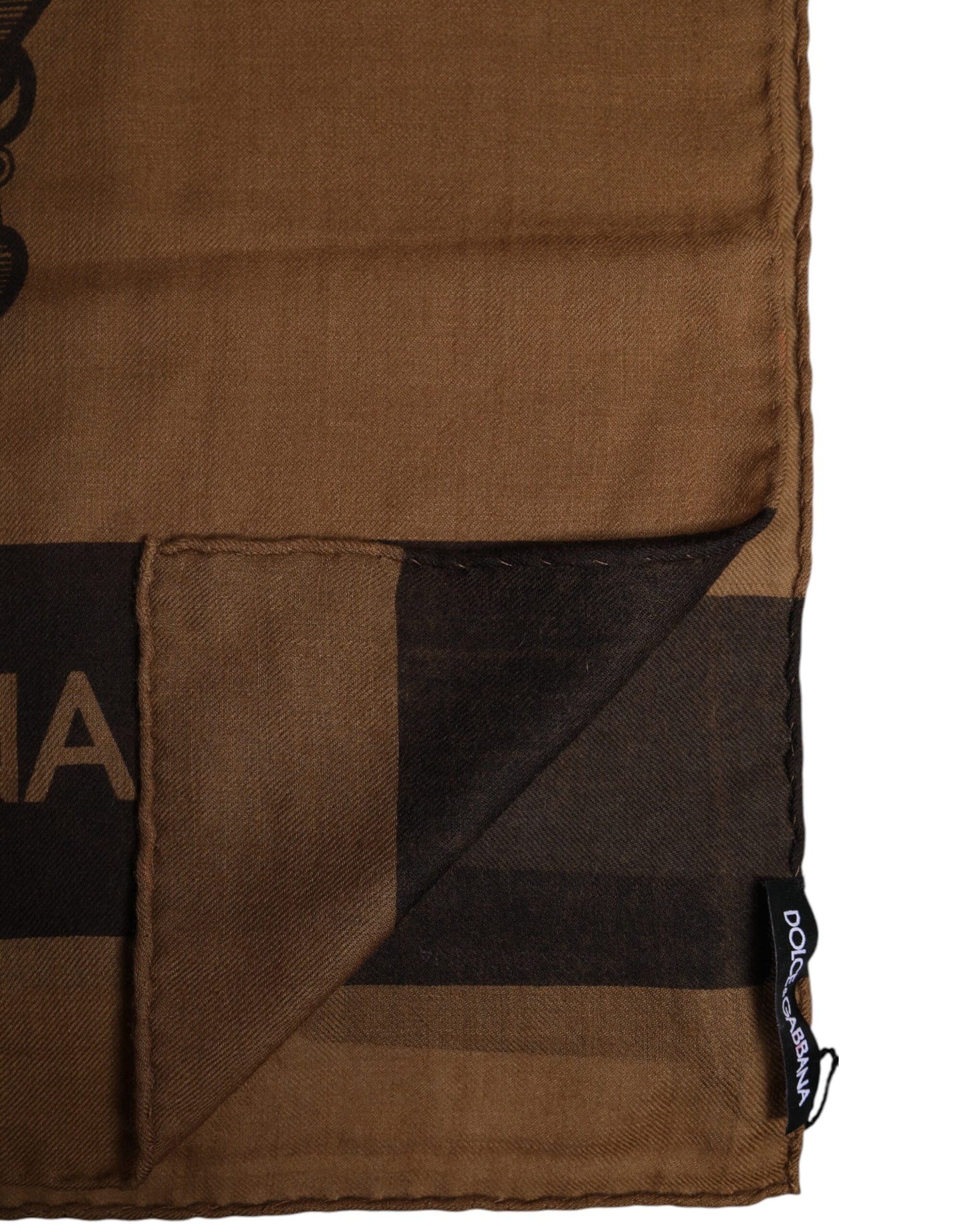 Foulard Dolce & Gabbana marron DG Crown pour homme