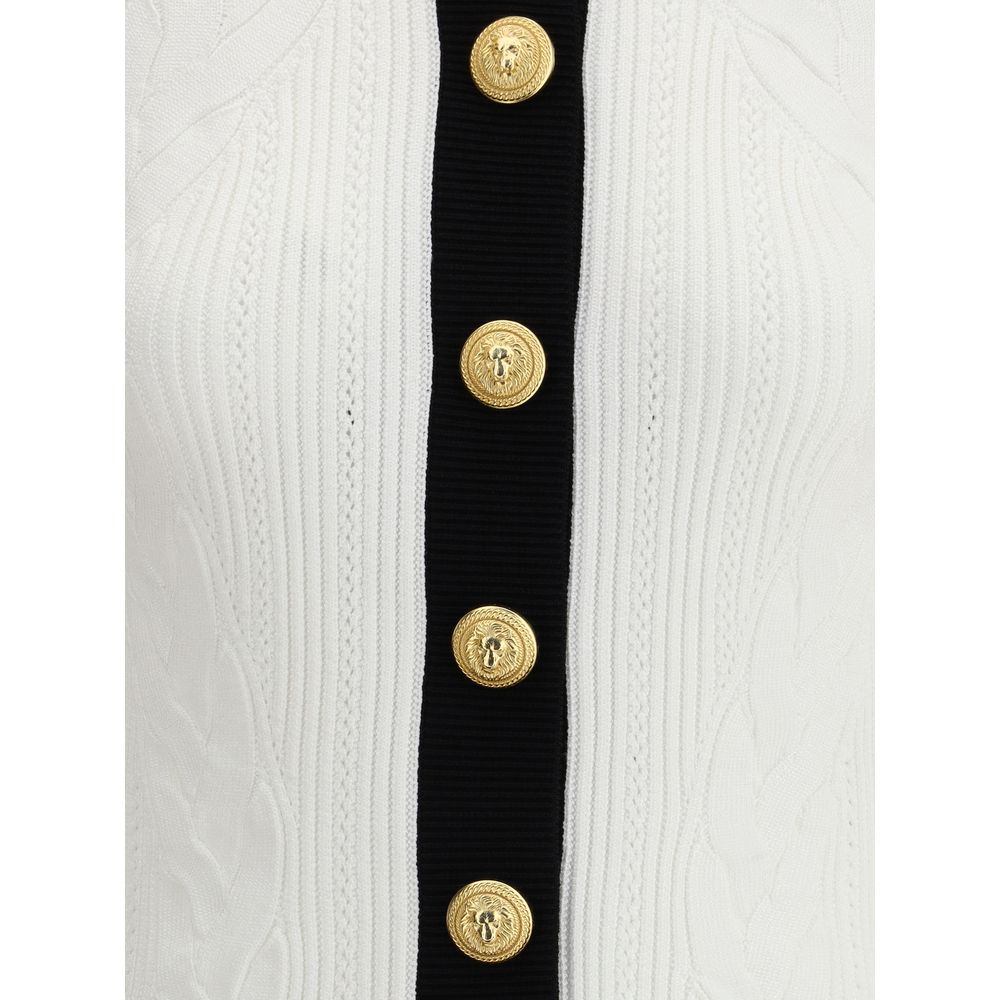 Balmain Cardigan met contrasterende biezen