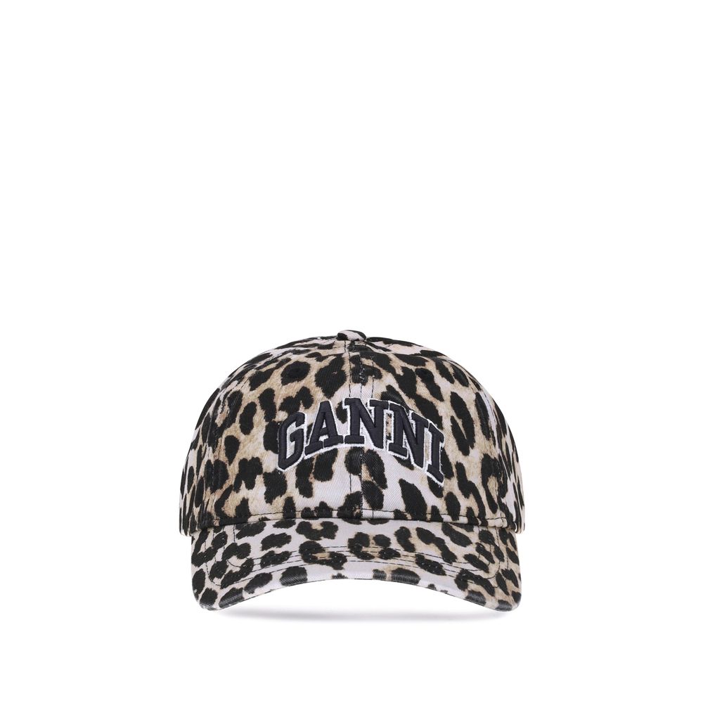 Ganni Leopard Baseballpet