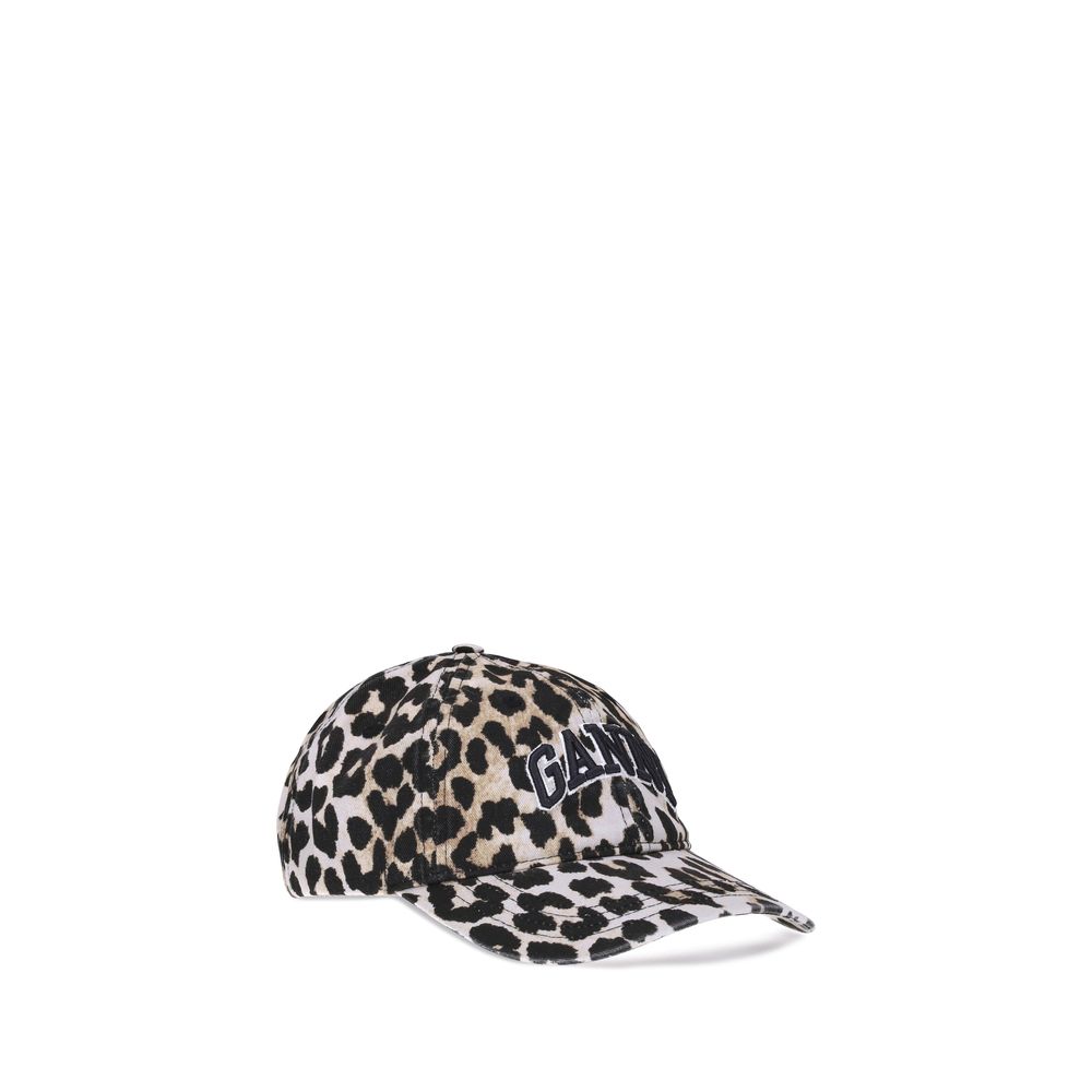 Ganni Leopard Baseballpet