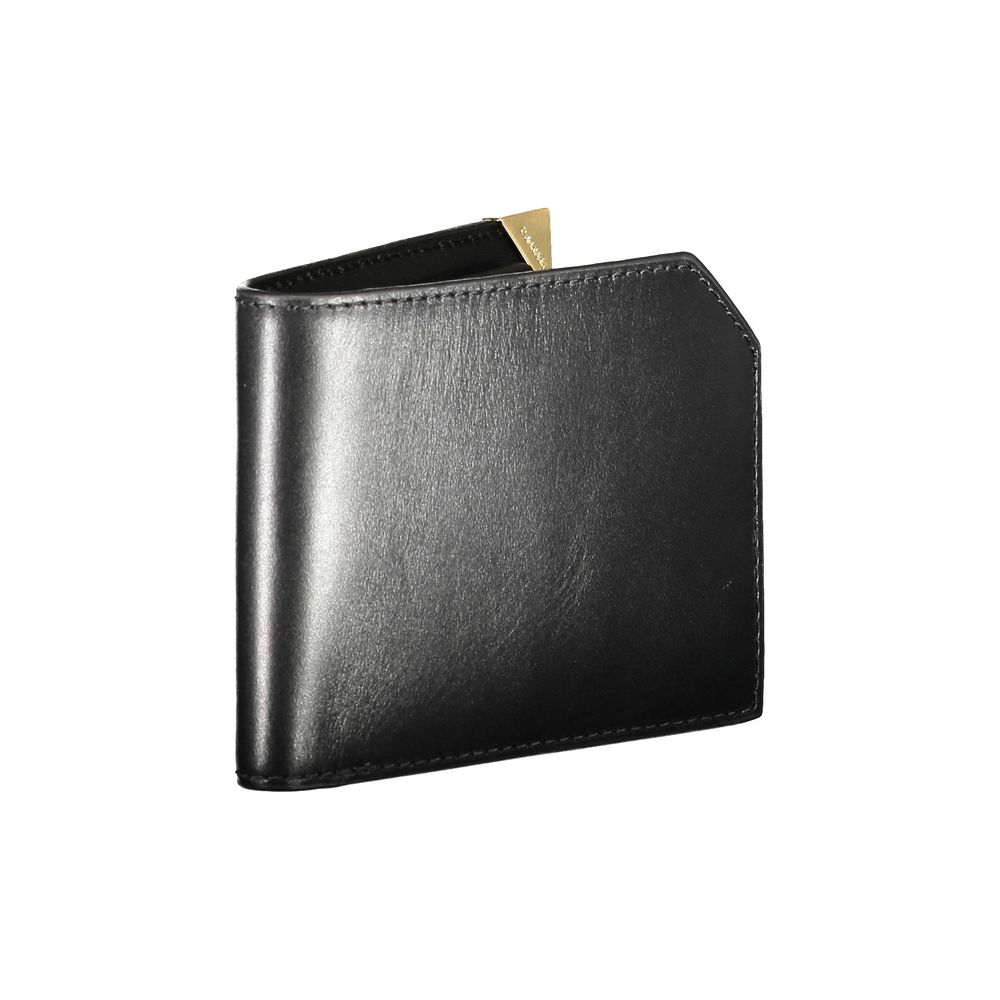 Portefeuille en cuir noir Calvin Klein