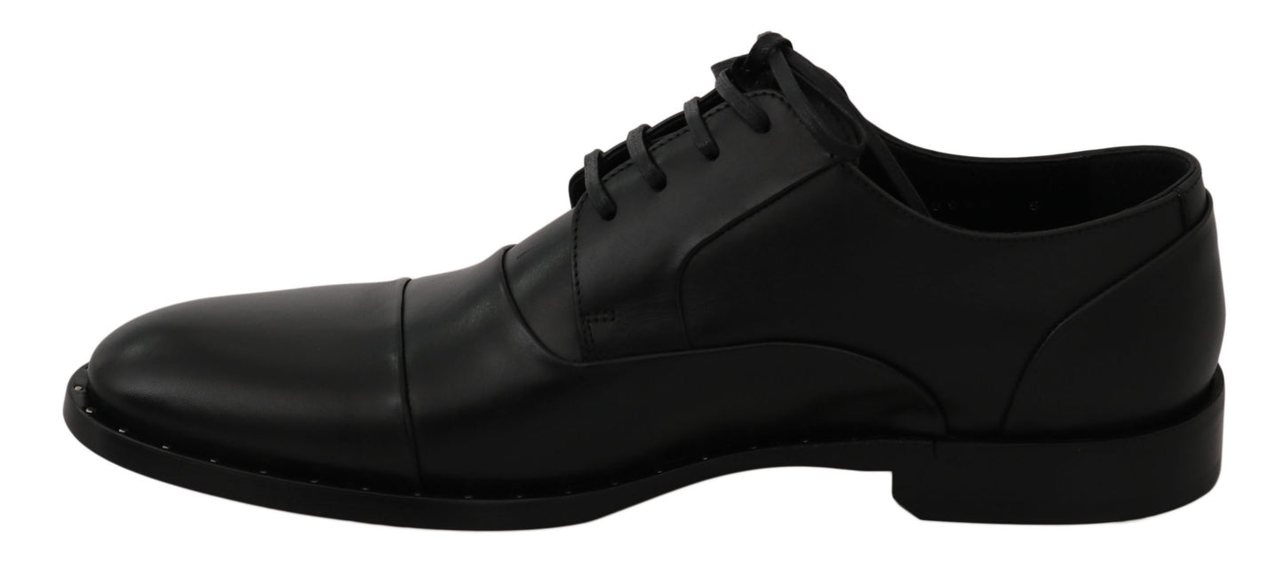 Dolce & Gabbana Chaussures habillées derby en cuir noir