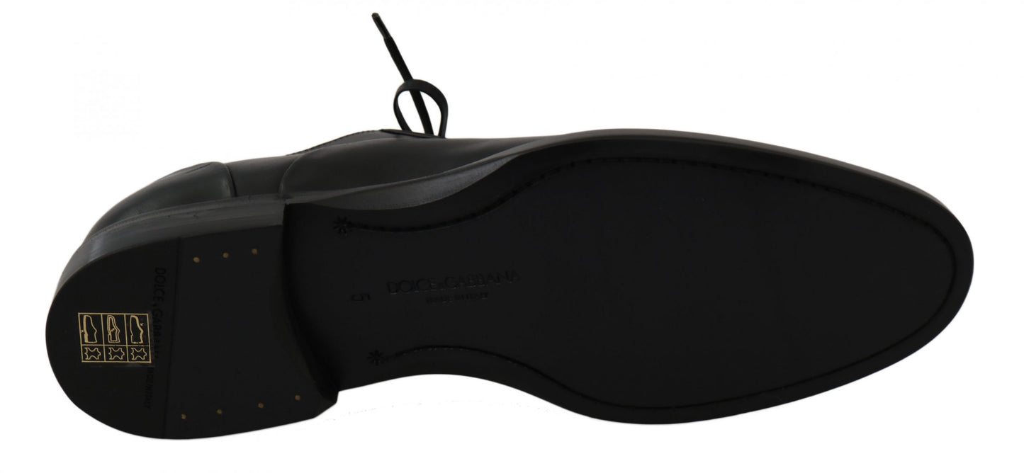 Dolce & Gabbana Chaussures habillées derby en cuir noir