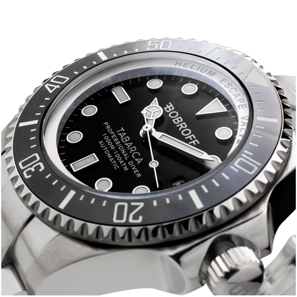 Montre Bobroff en acier inoxydable gris