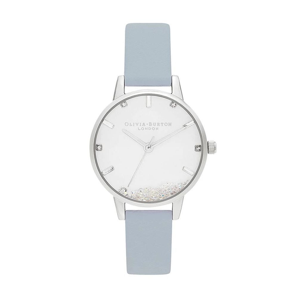 Olivia Burton Blauw Kunstleren Horloge
