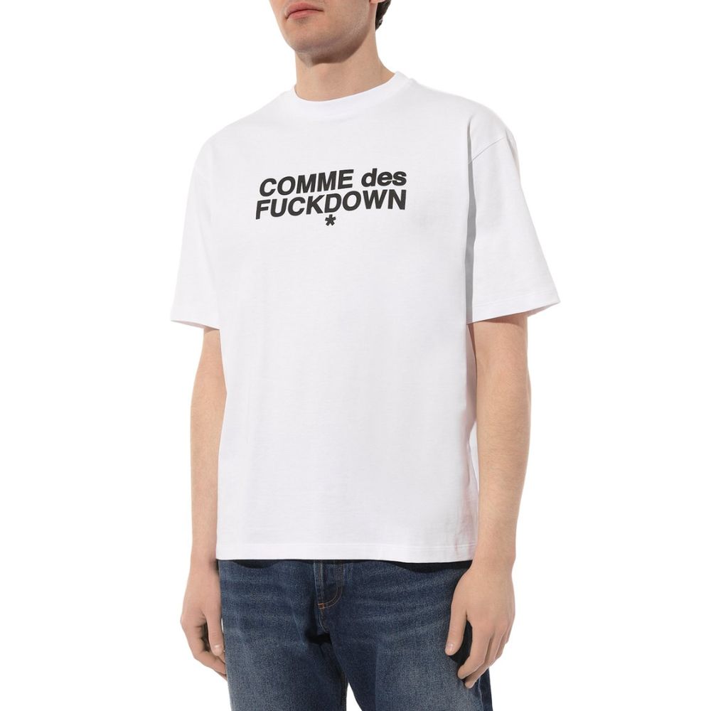 Wit katoenen T-shirt van Comme Des Fuckdown