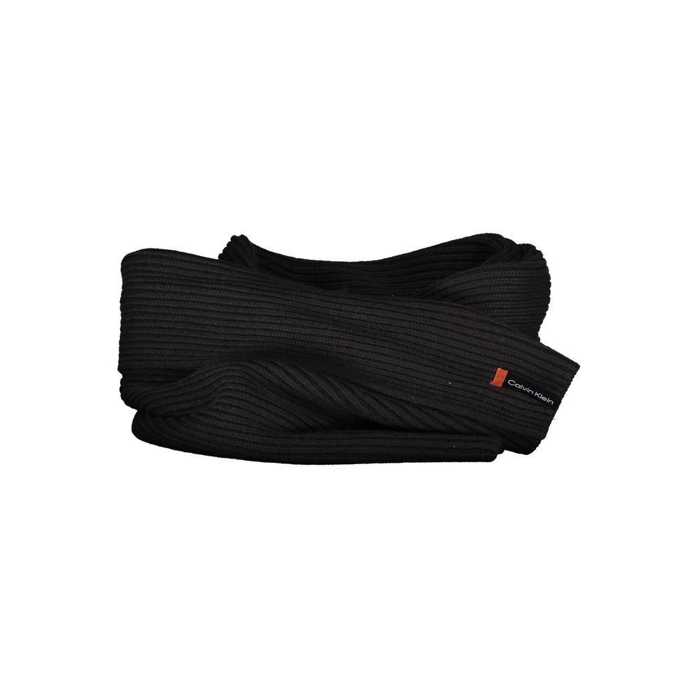 Écharpe en coton noir Calvin Klein