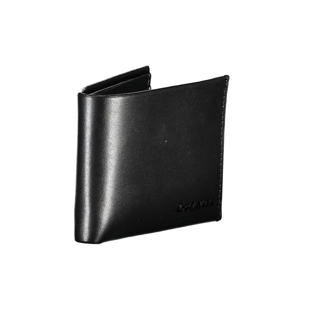 Portefeuille en cuir noir Calvin Klein