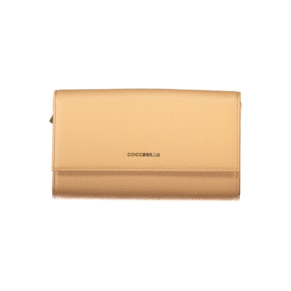 Portefeuille en cuir marron Coccinelle