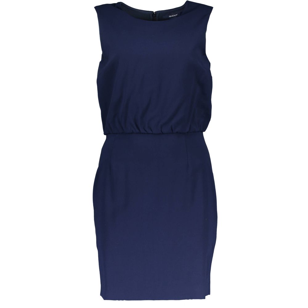 Gant blauwe viscose jurk