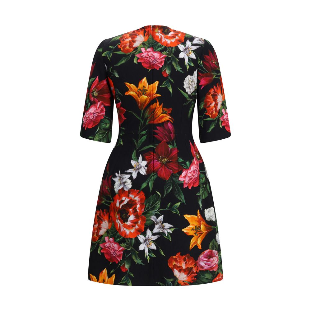 Dolce & Gabbana bloemenprint midi-jurk