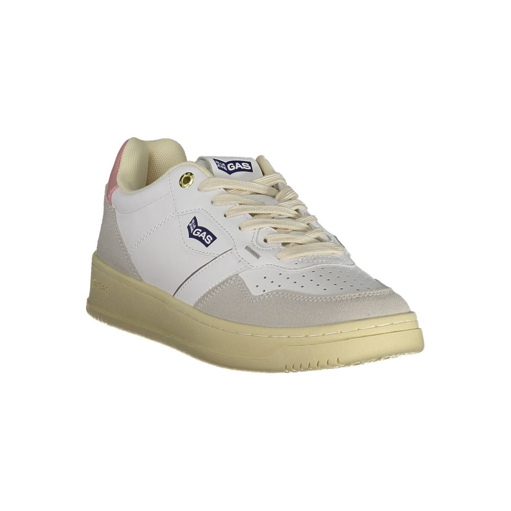 Sneaker van kunstleer in de kleur Gas White