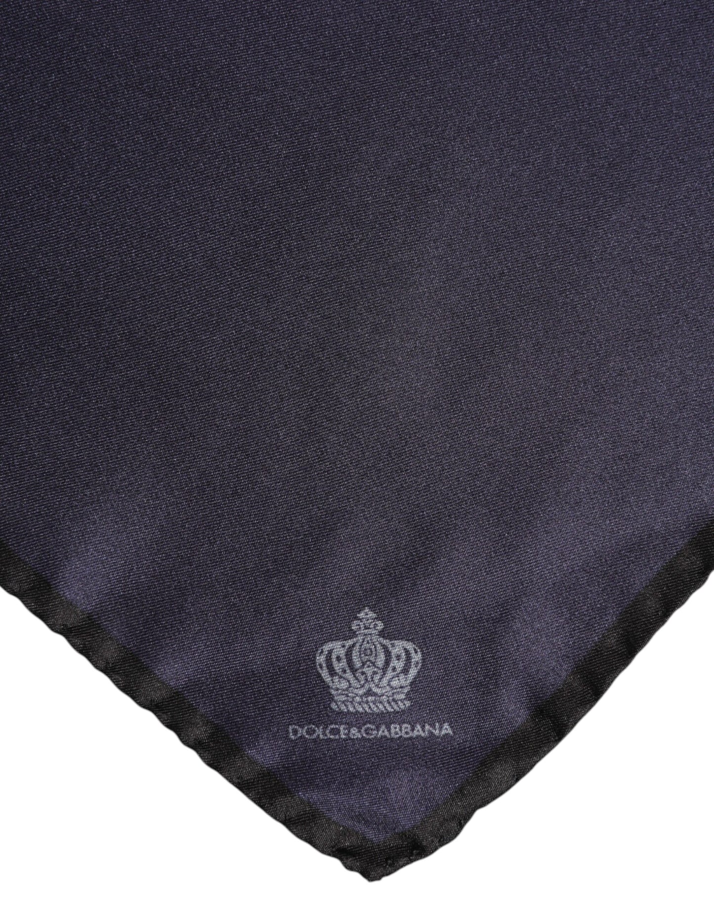 Dolce & Gabbana Blue DG Crown Zijden Vierkante Heren Foulard Sjaal