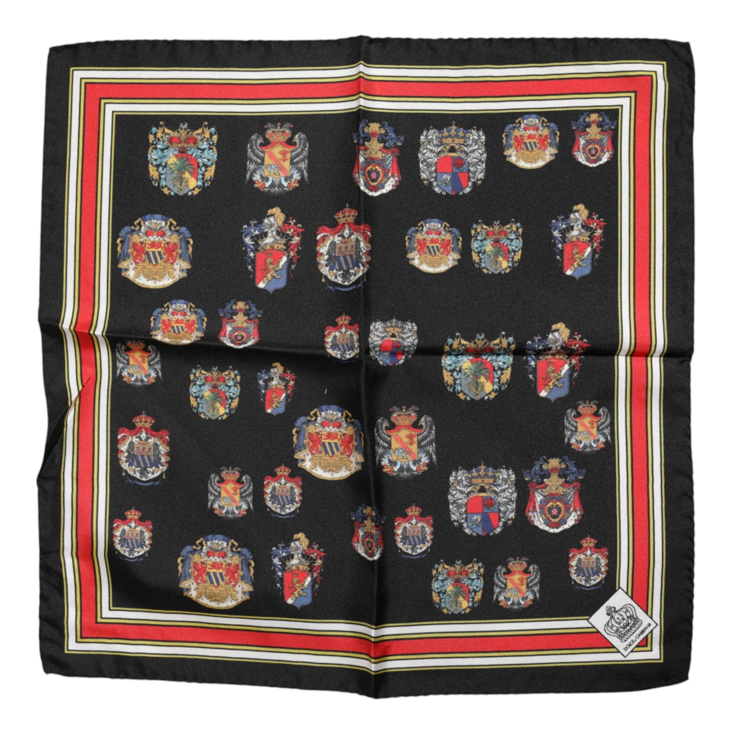 Dolce & Gabbana Multicolor Zijden Vierkante Heren Foulard Sjaal
