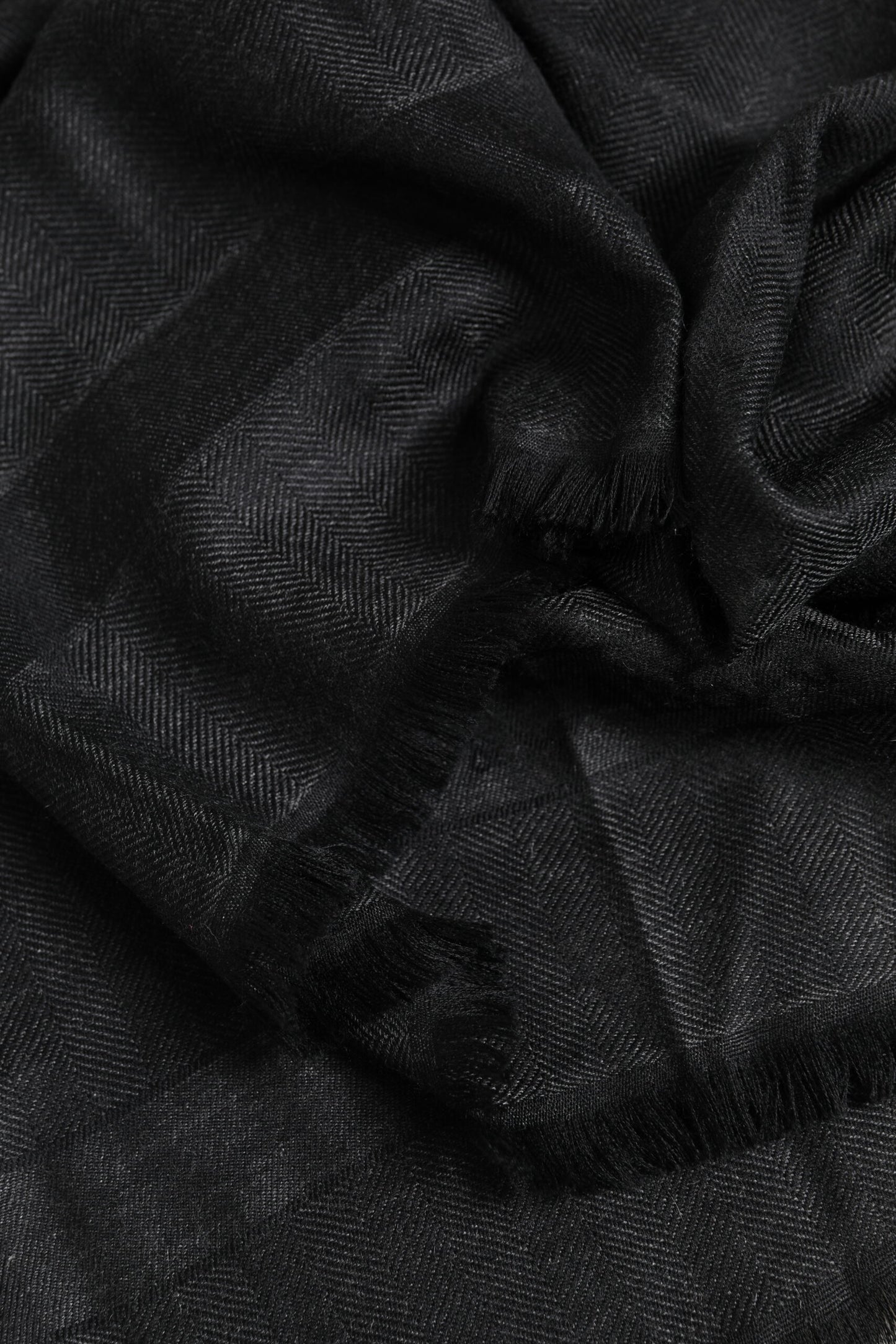 Écharpe cache-cou à franges en cachemire gris foncé Dolce & Gabbana