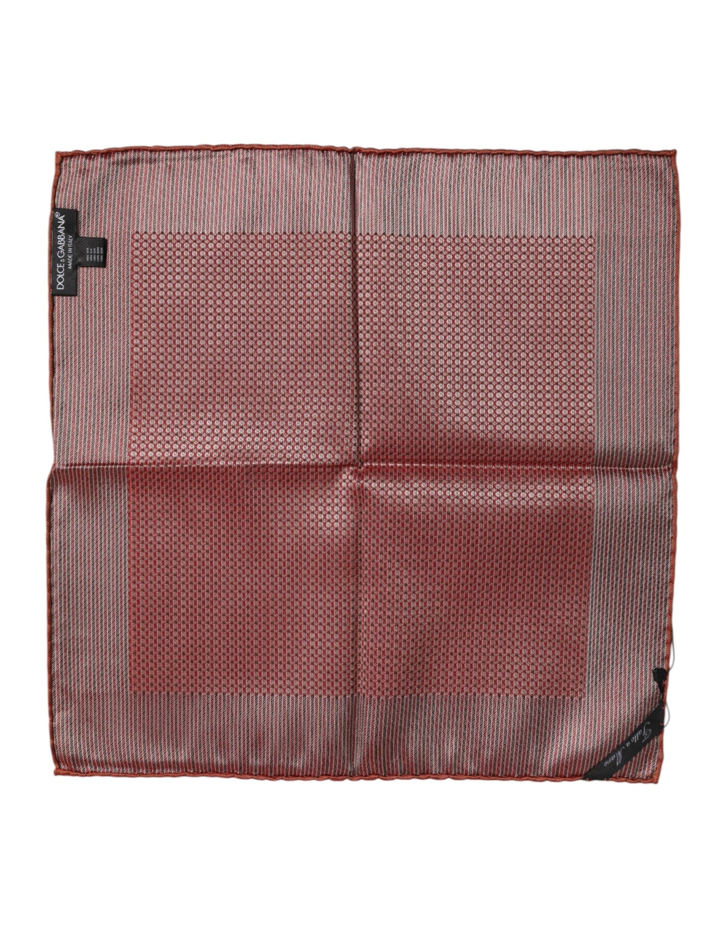 Foulard carré en soie orange Dolce & Gabbana pour homme