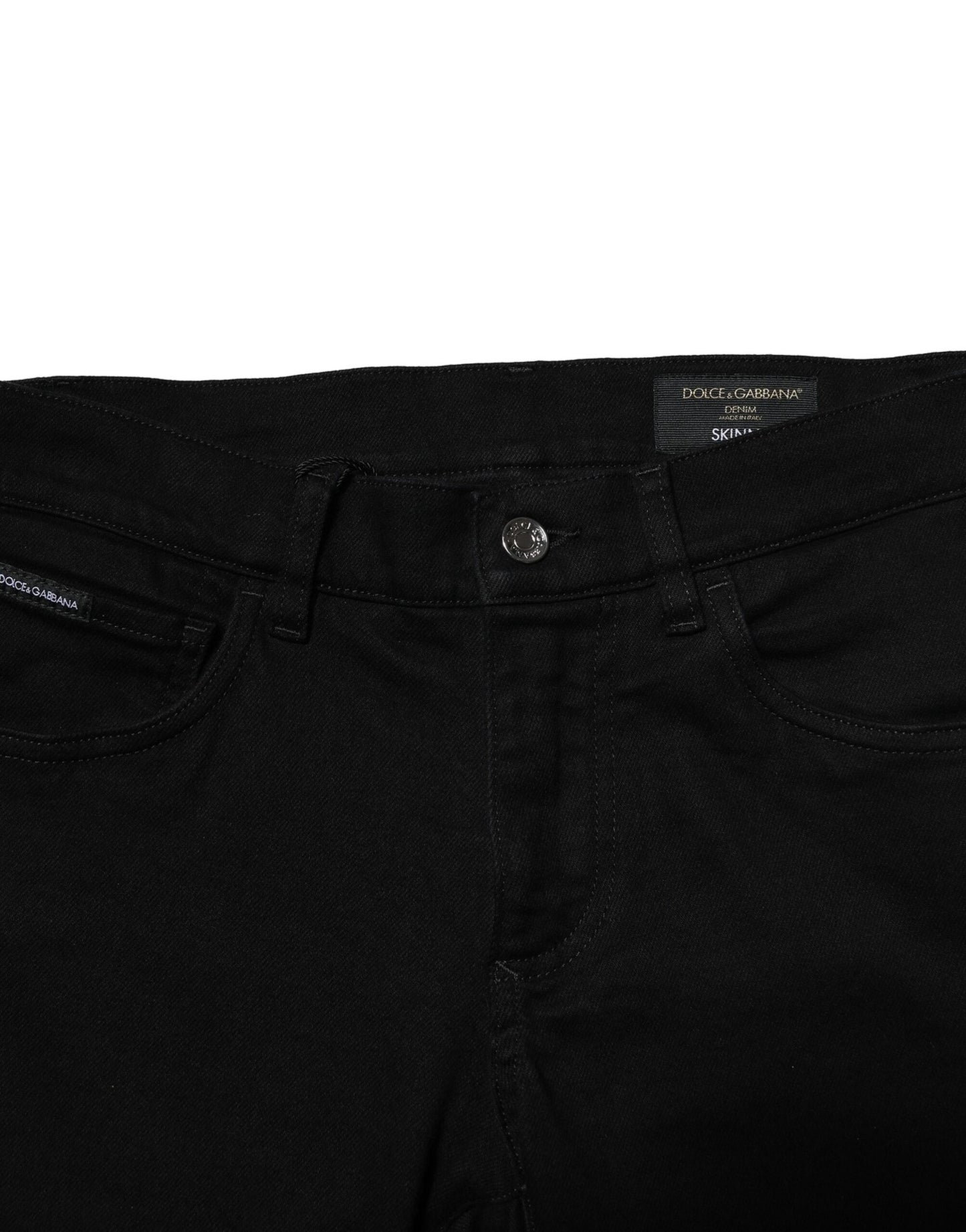 Jean slim en coton noir extensible pour homme de Dolce & Gabbana