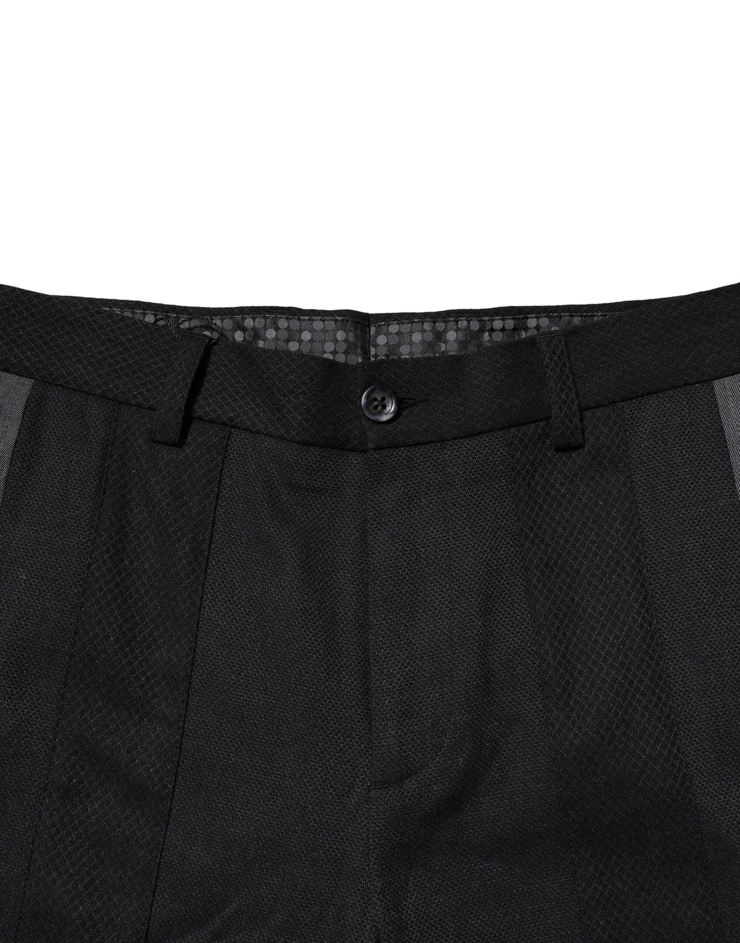 Pantalon homme Dolce & Gabbana en coton noir et gris, coupe fuselée.