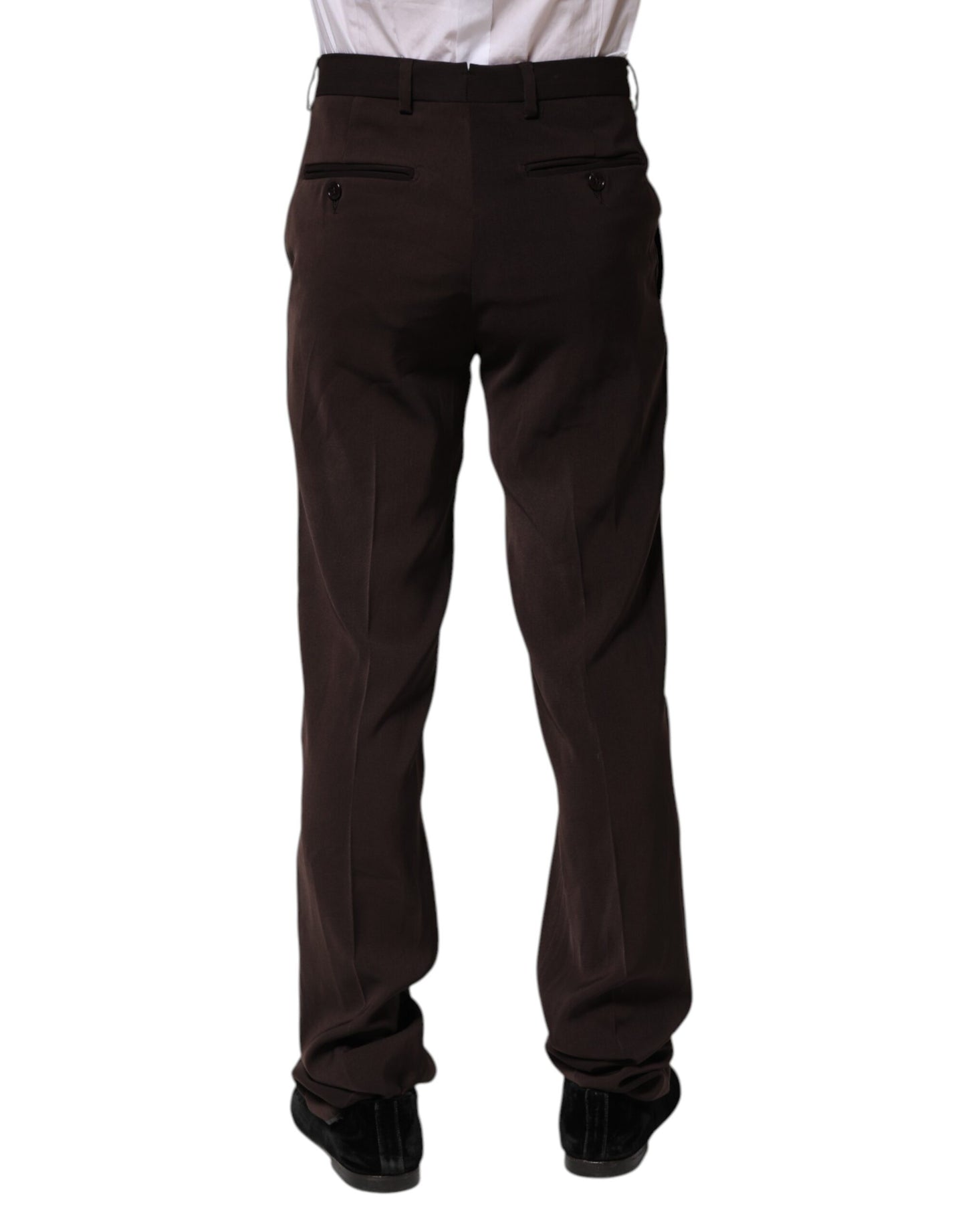 Pantalon habillé BENCIVENGA brun foncé, taille mi-hauteur