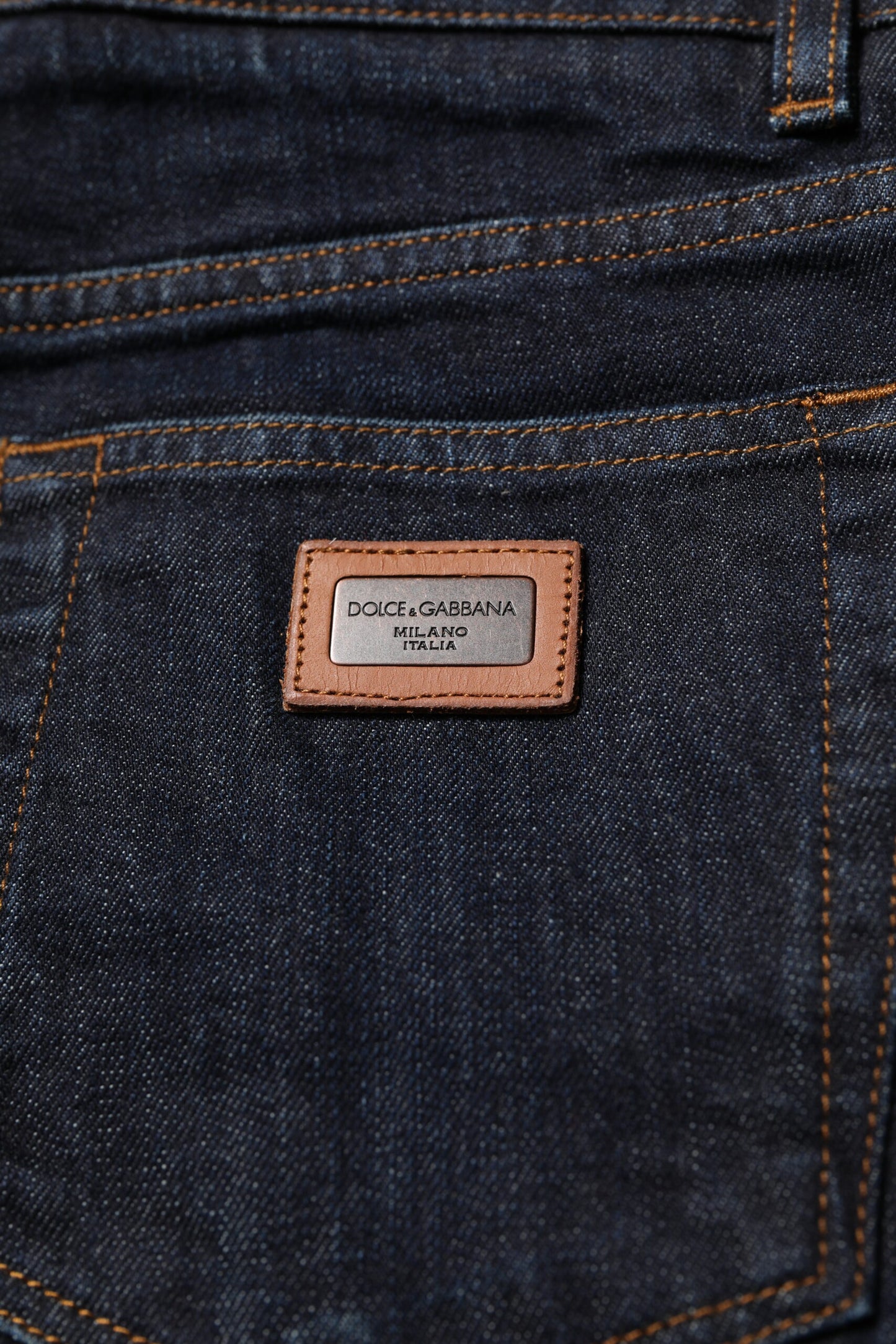 Dolce & Gabbana zwarte, strakke spijkerbroek van katoen voor heren