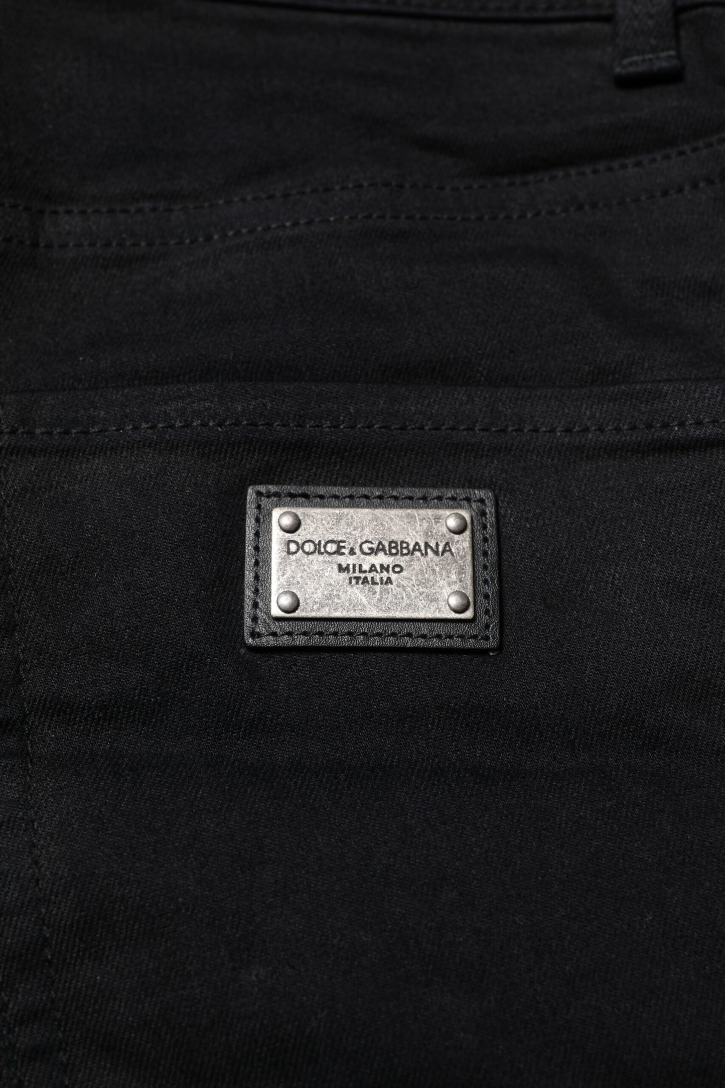 Jeans skinny en coton noir de Dolce & Gabbana