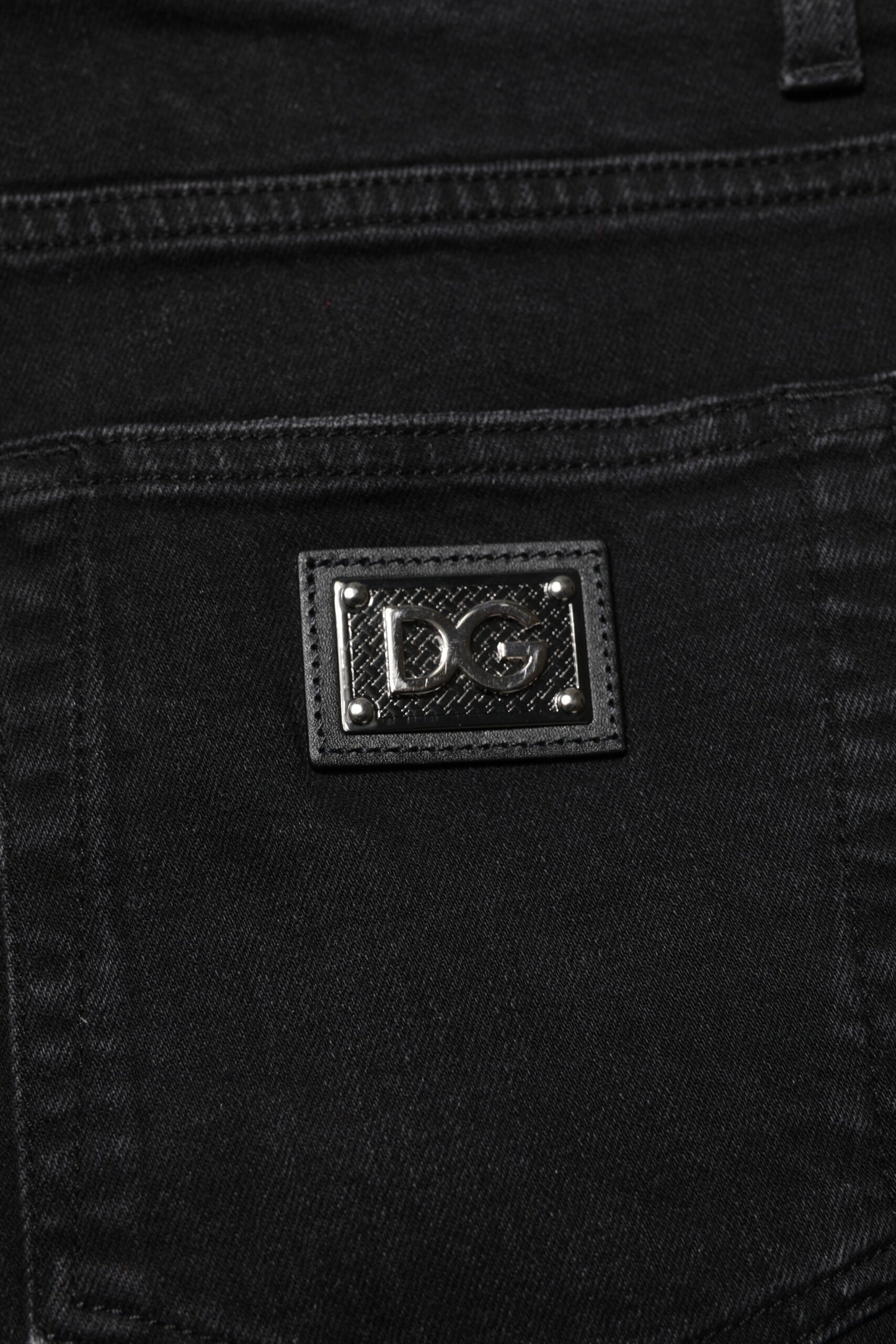 Jean slim en coton noir pour homme de Dolce & Gabbana