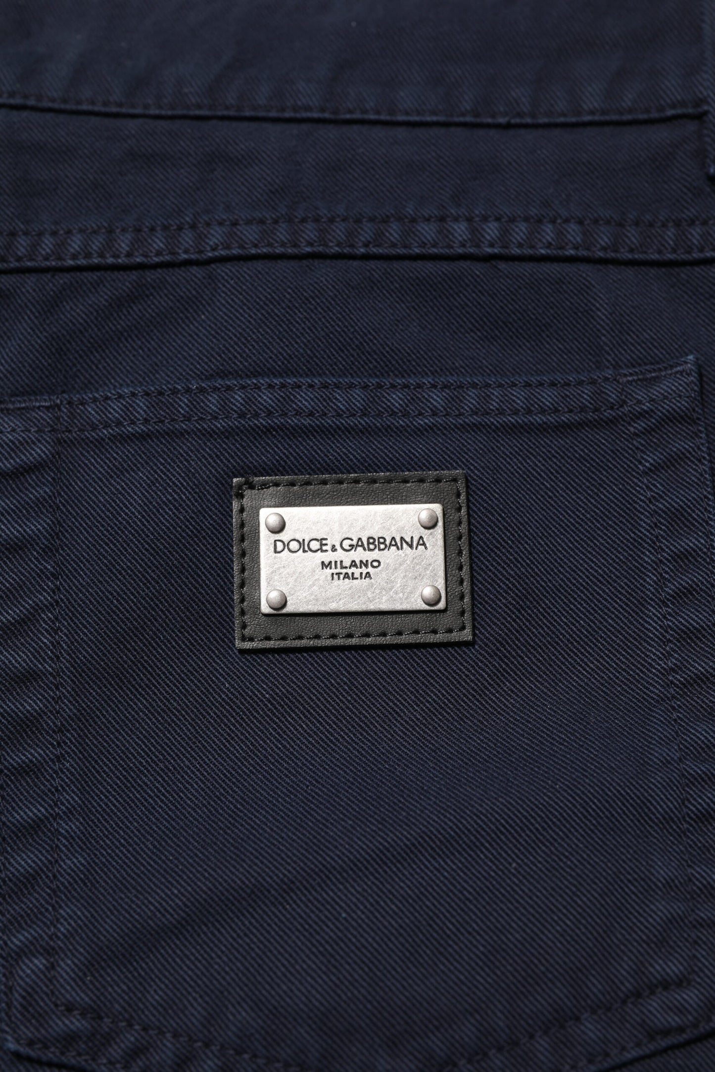 Jeans en coton noir à coupe fuselée de Dolce & Gabbana