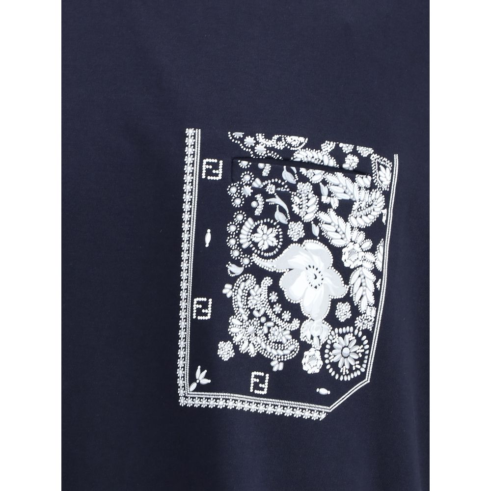 T-shirt Fendi avec poche à imprimé bandana