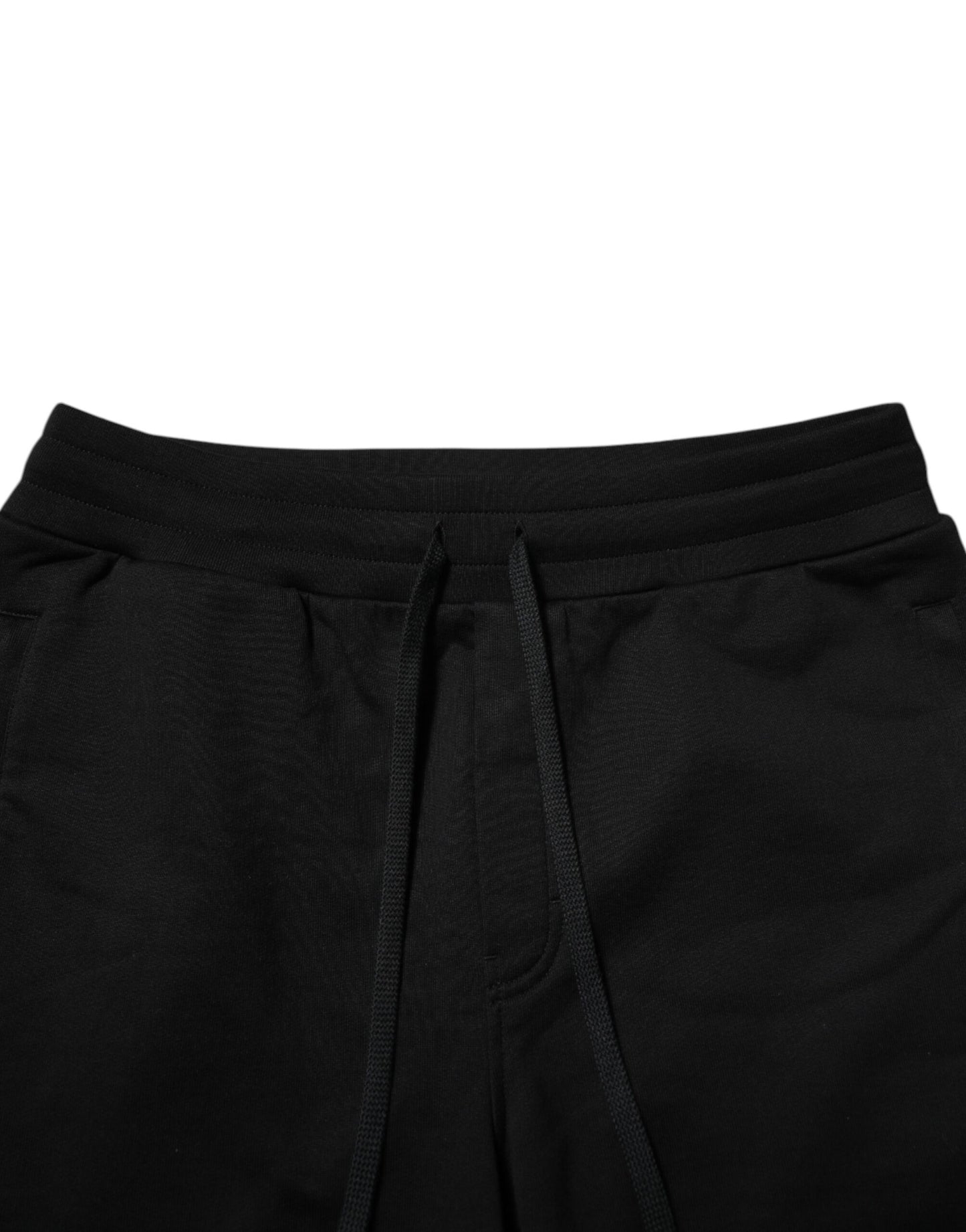 Pantalon de jogging homme en coton noir avec logo à bande de Dolce & Gabbana