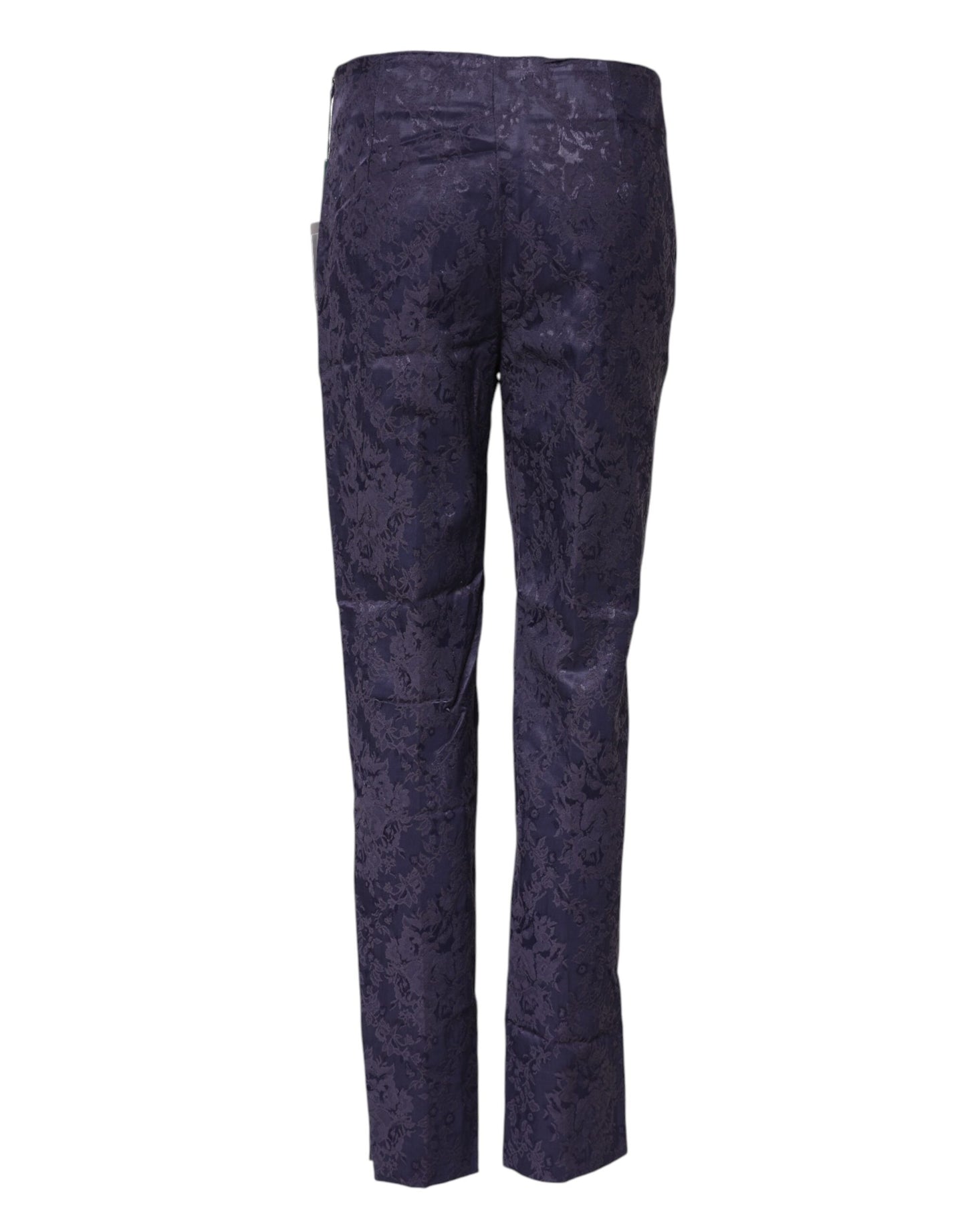 Pantalon taille haute en jacquard violet de BENCIVENGA