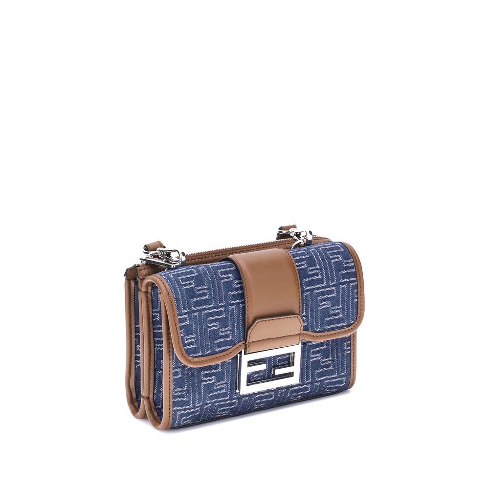 Fendi Baguette denim schoudertas