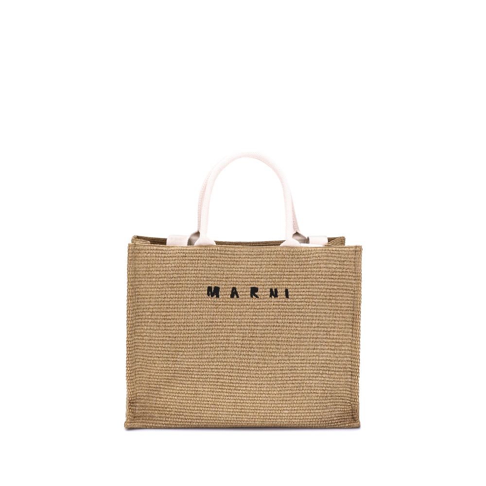 Marni Tote Bag met raffia-effect