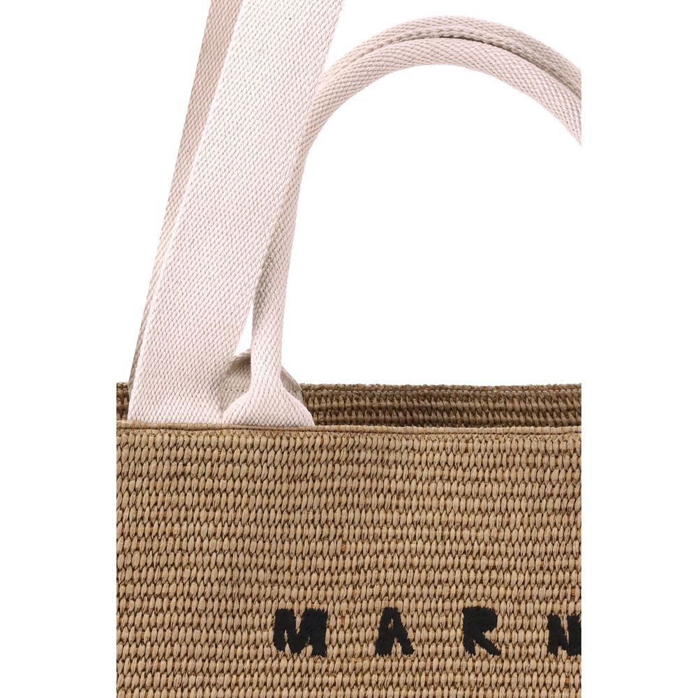 Marni Tote Bag met raffia-effect