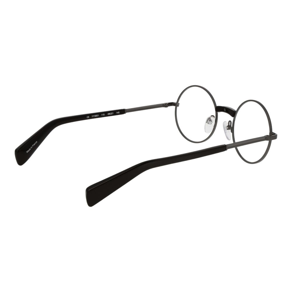 Yohji Yamamoto Lunettes de vue pour hommes en métal gris