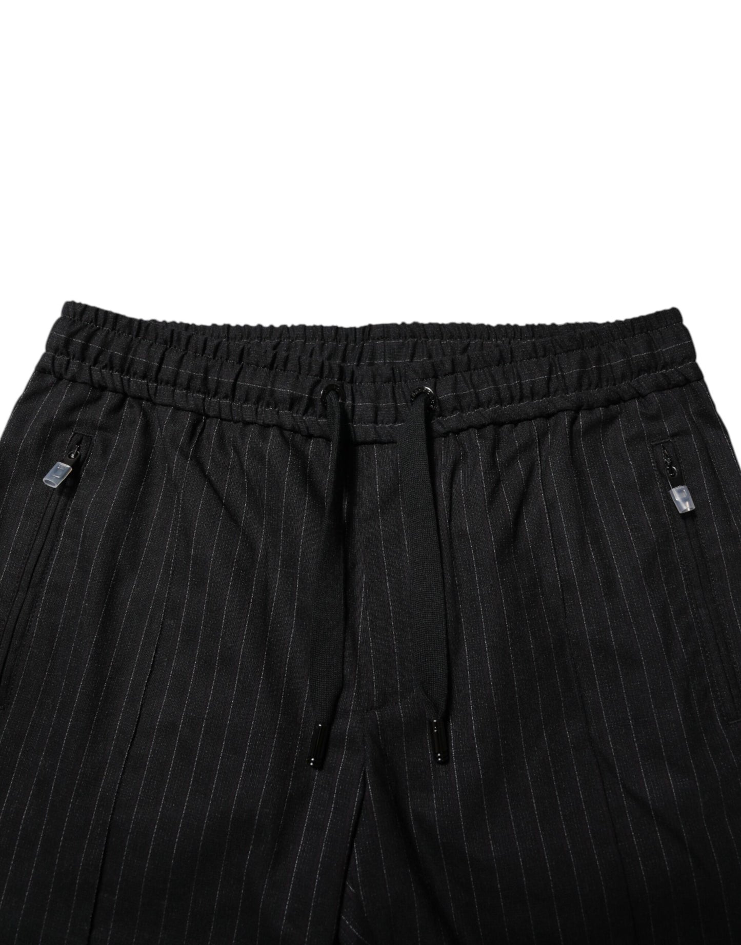 Pantalon de jogging en laine rayé noir pour homme de Dolce & Gabbana