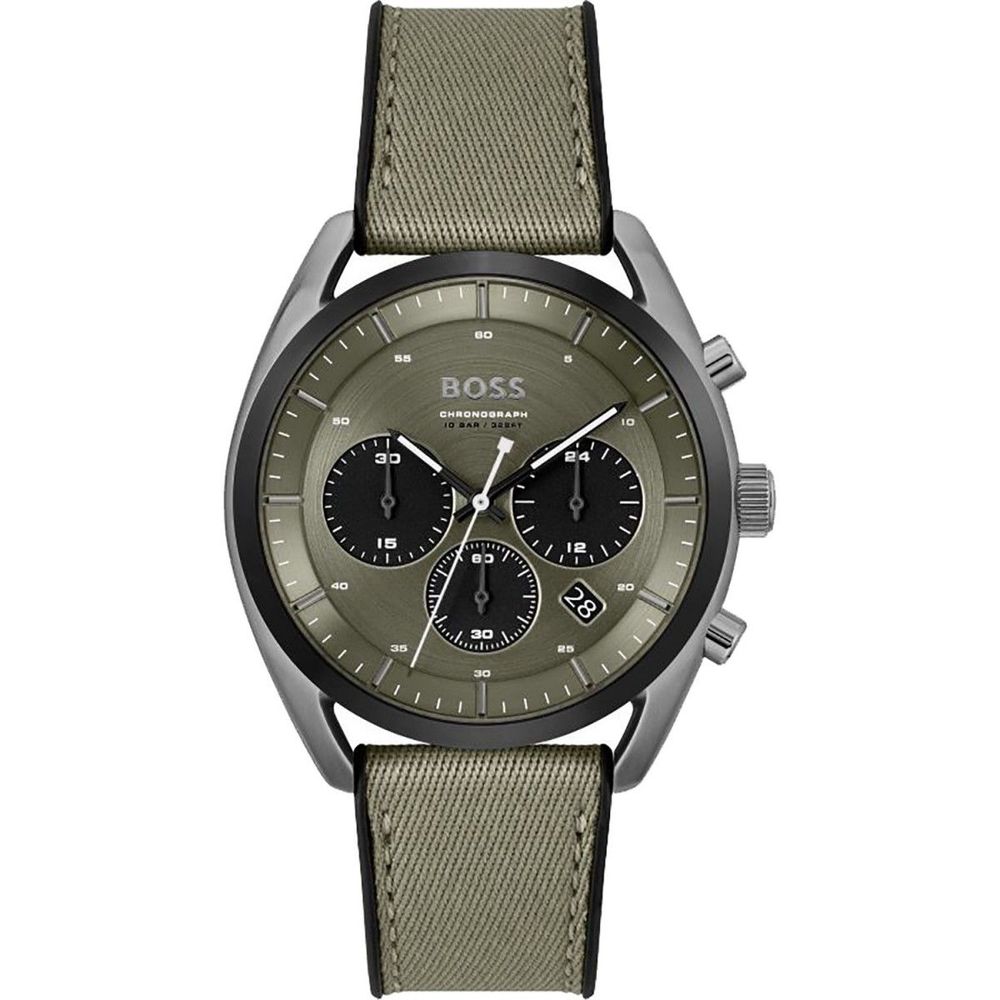 Hugo Boss Groen Stoffen Horloge