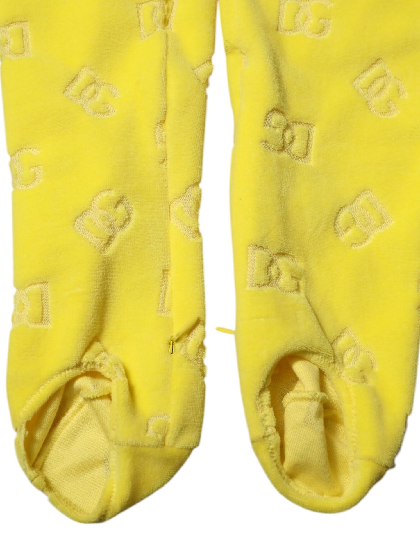 Leggings Pants Slim Fit à Logo Jaune Dolce & Gabbana
