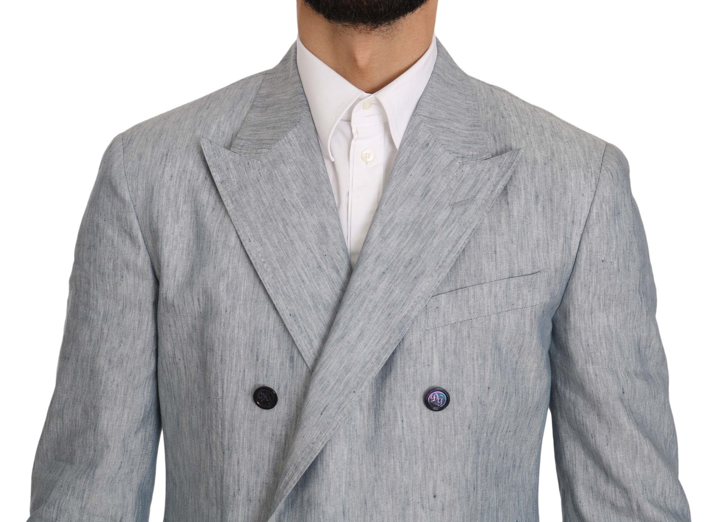 Dolce & Gabbana Veste, Blazer, Manteau NAPOLI en lin bleu