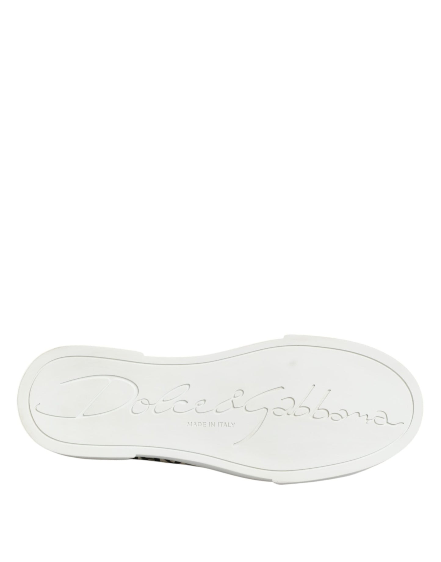 Sneakers basses en cuir noir et blanc Dolce & Gabbana