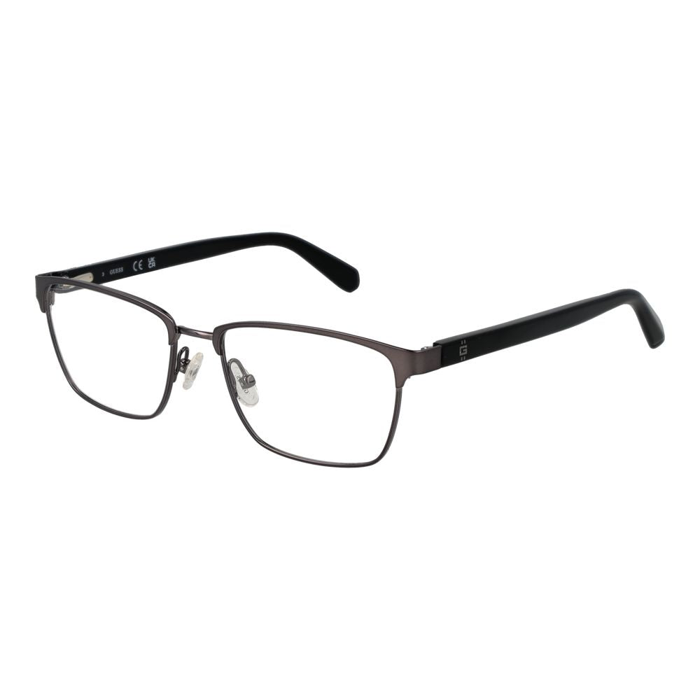 Monture de lunettes Guess pour homme, couleur argent.