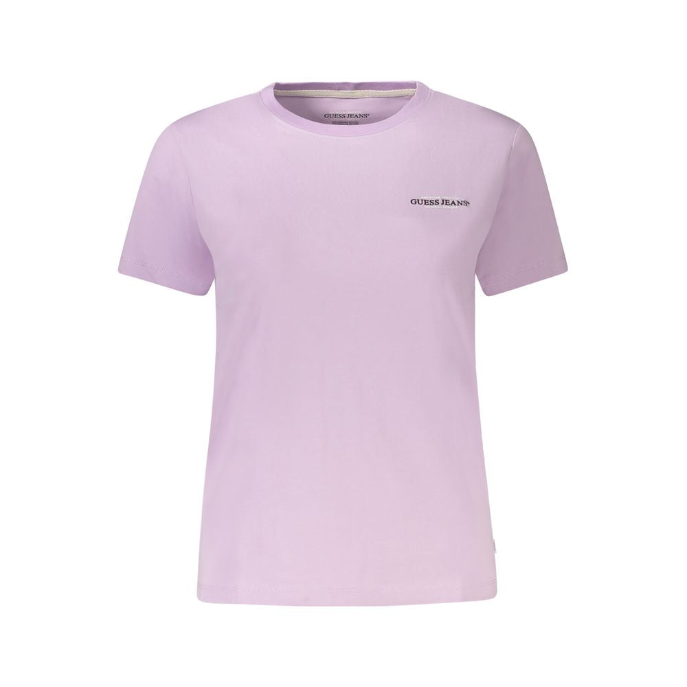 T-shirt Guess en coton violet pour femme