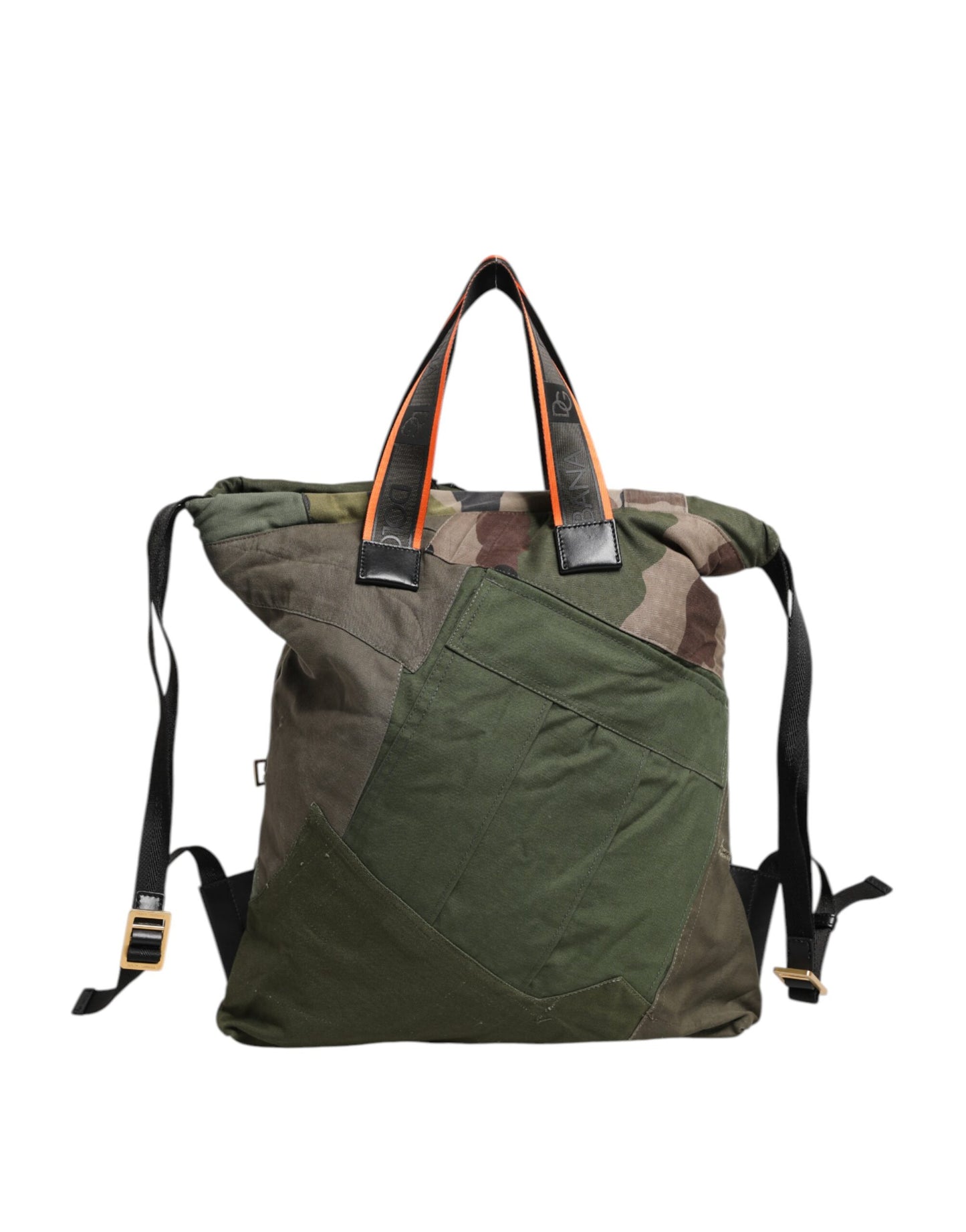 Sac à dos patchwork vert militaire Dolce & Gabbana
