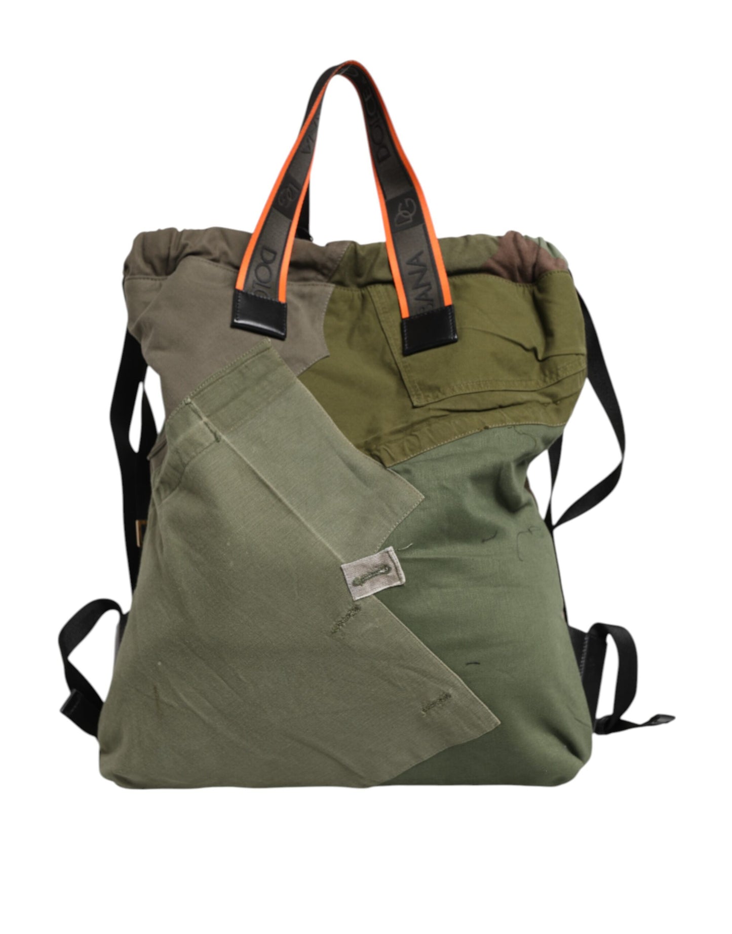 Sac à dos patchwork vert militaire Dolce & Gabbana