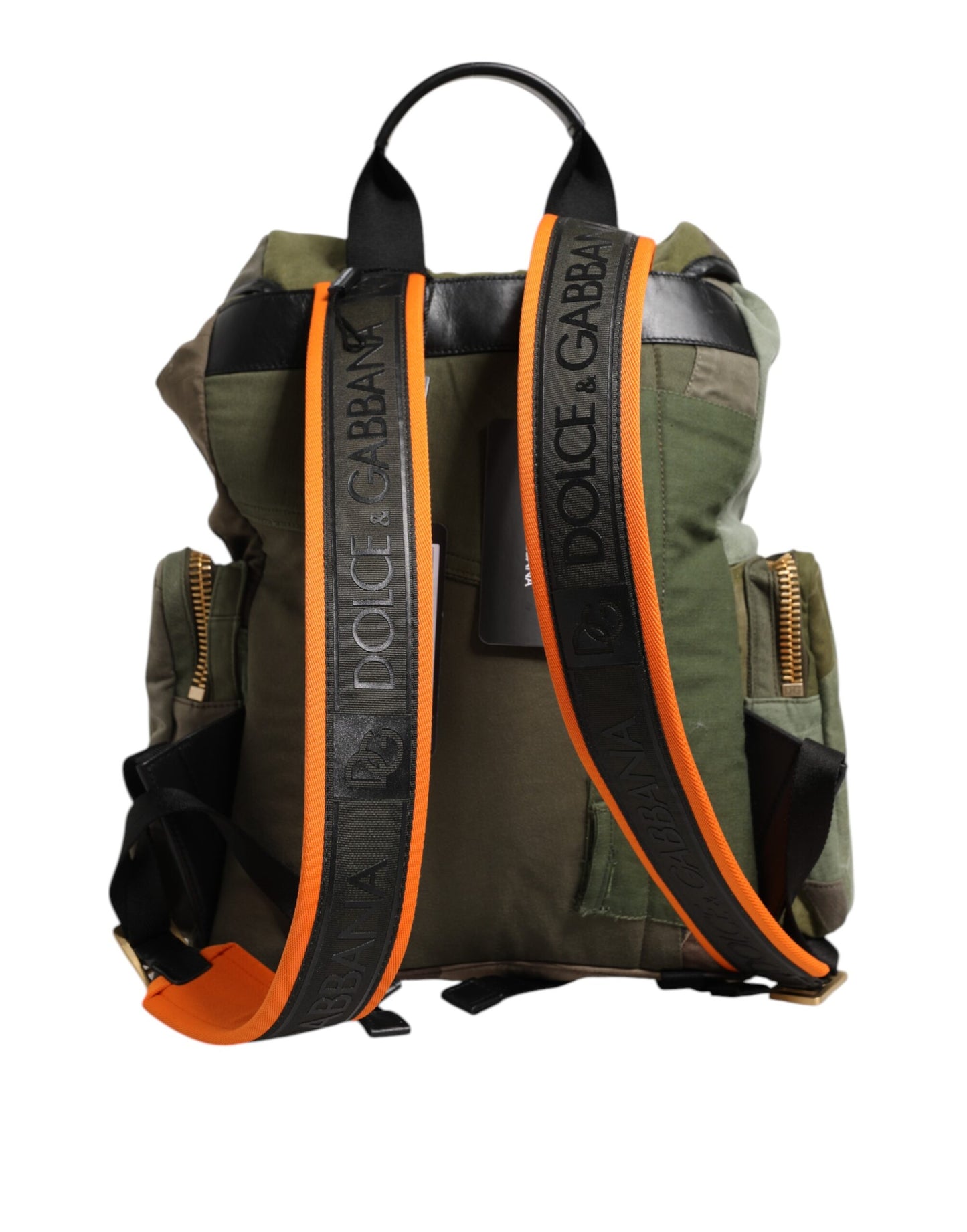 Sac à dos patchwork vert militaire Dolce & Gabbana