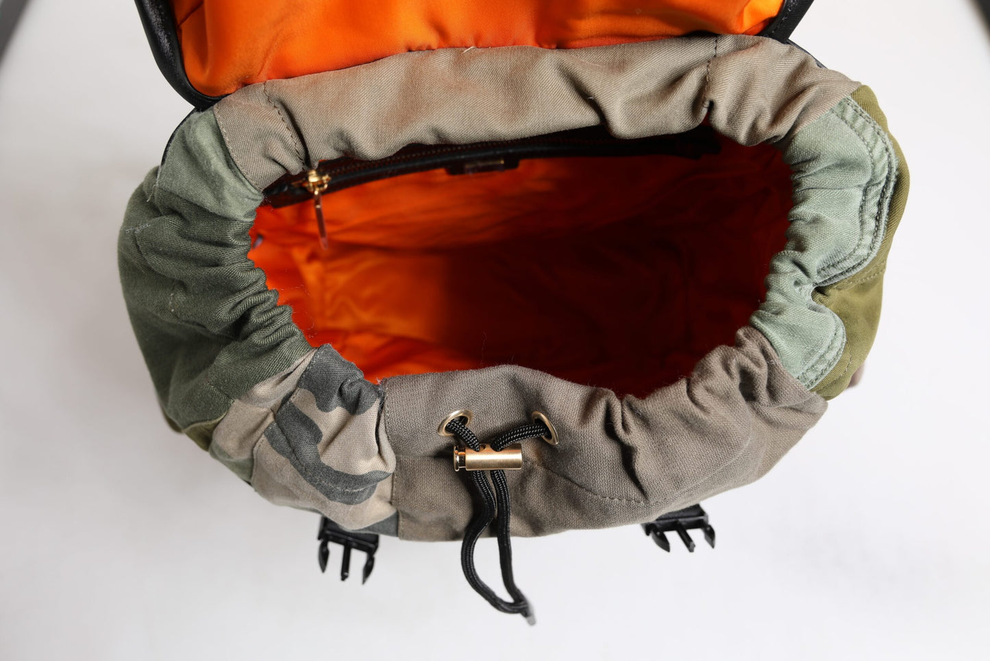 Sac à dos patchwork vert militaire Dolce & Gabbana