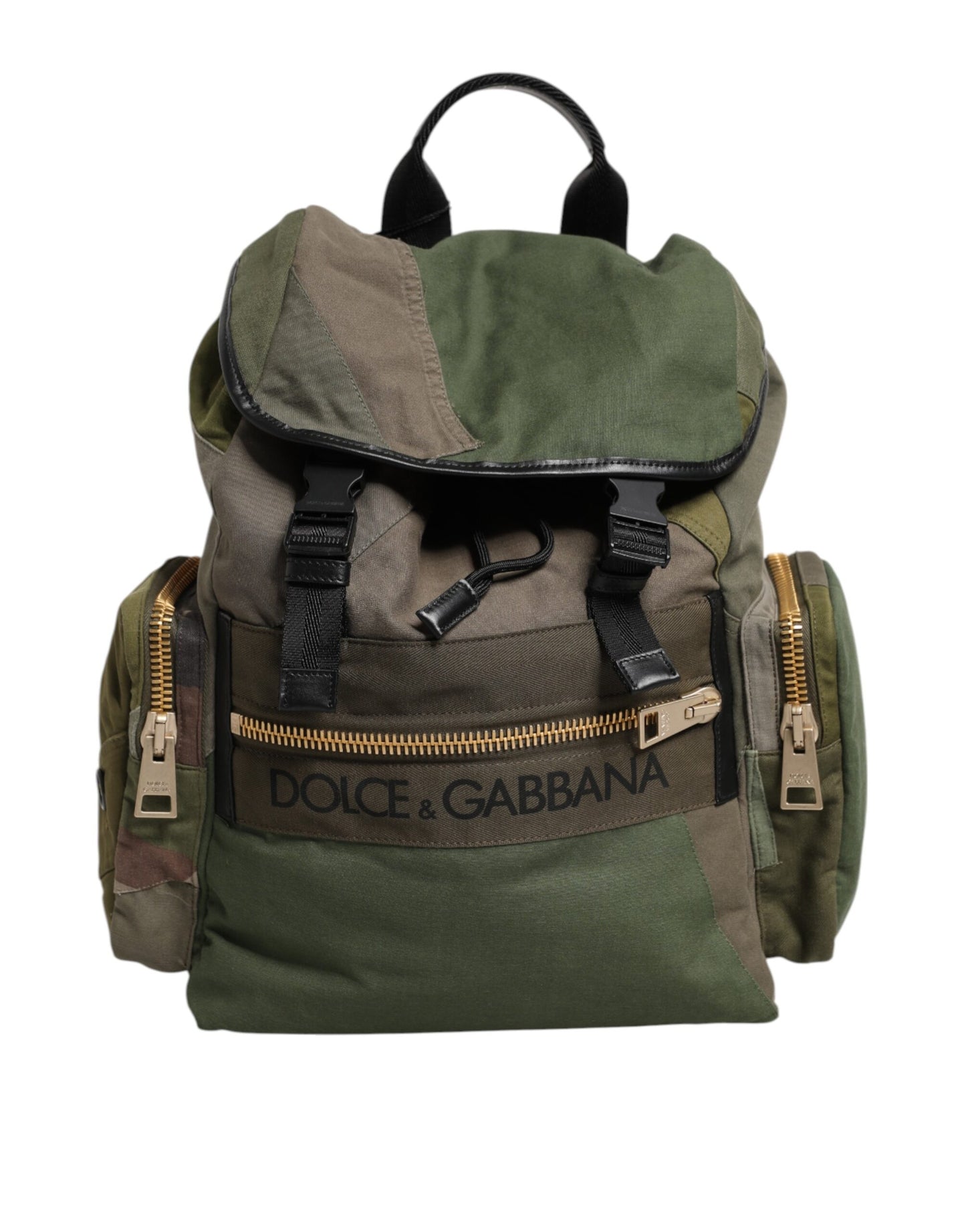 Sac à dos patchwork vert militaire Dolce & Gabbana