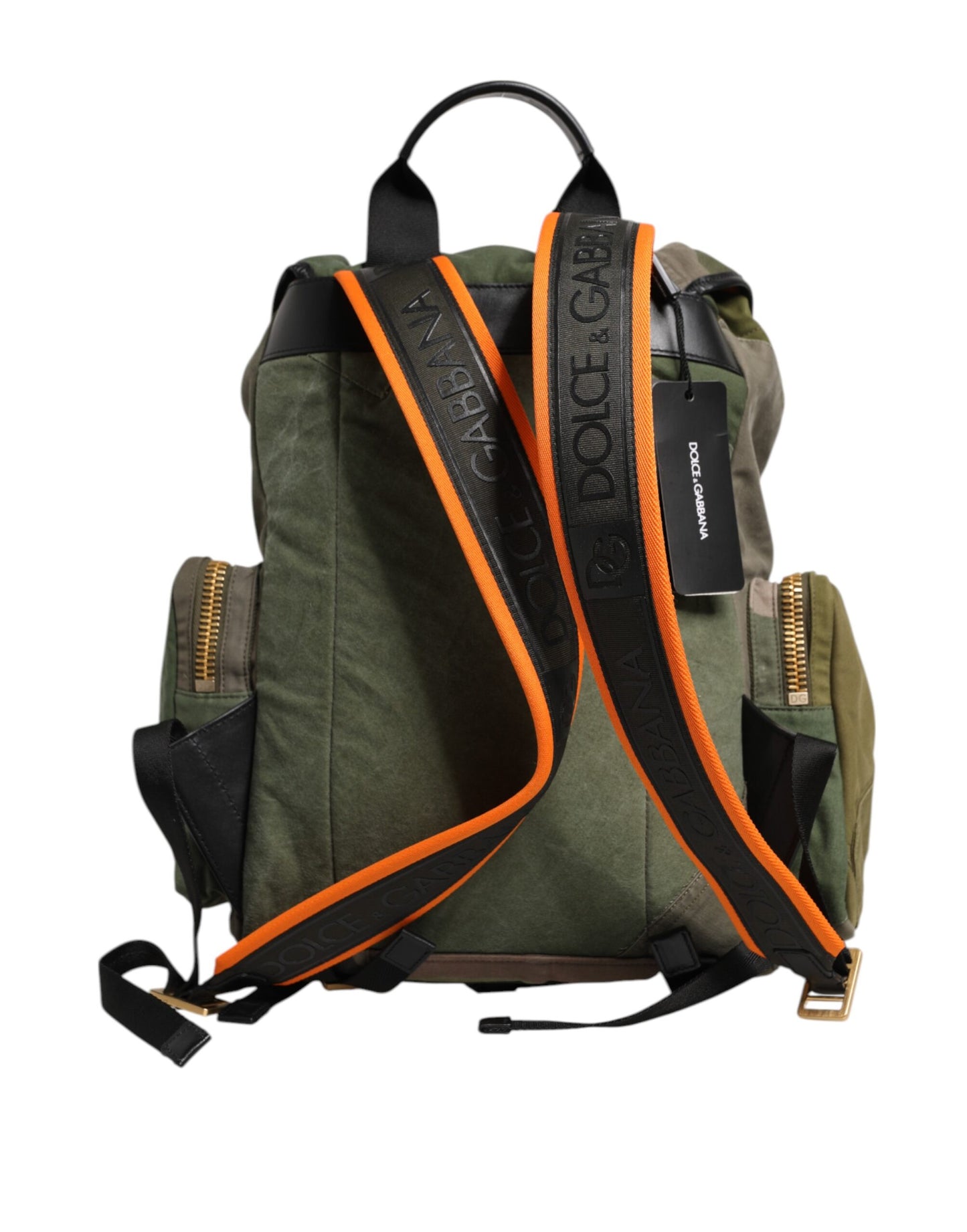 Sac à dos patchwork vert militaire Dolce & Gabbana