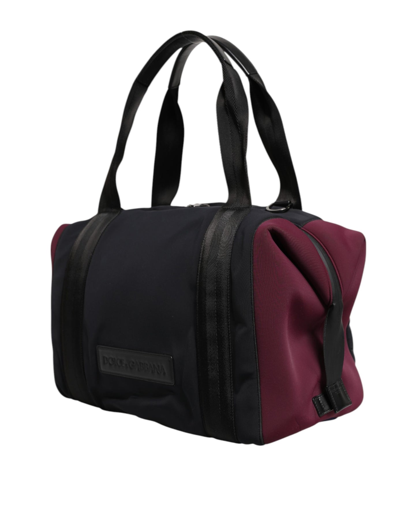 Sac de voyage à bandoulière Dolce & Gabbana noir bordeaux