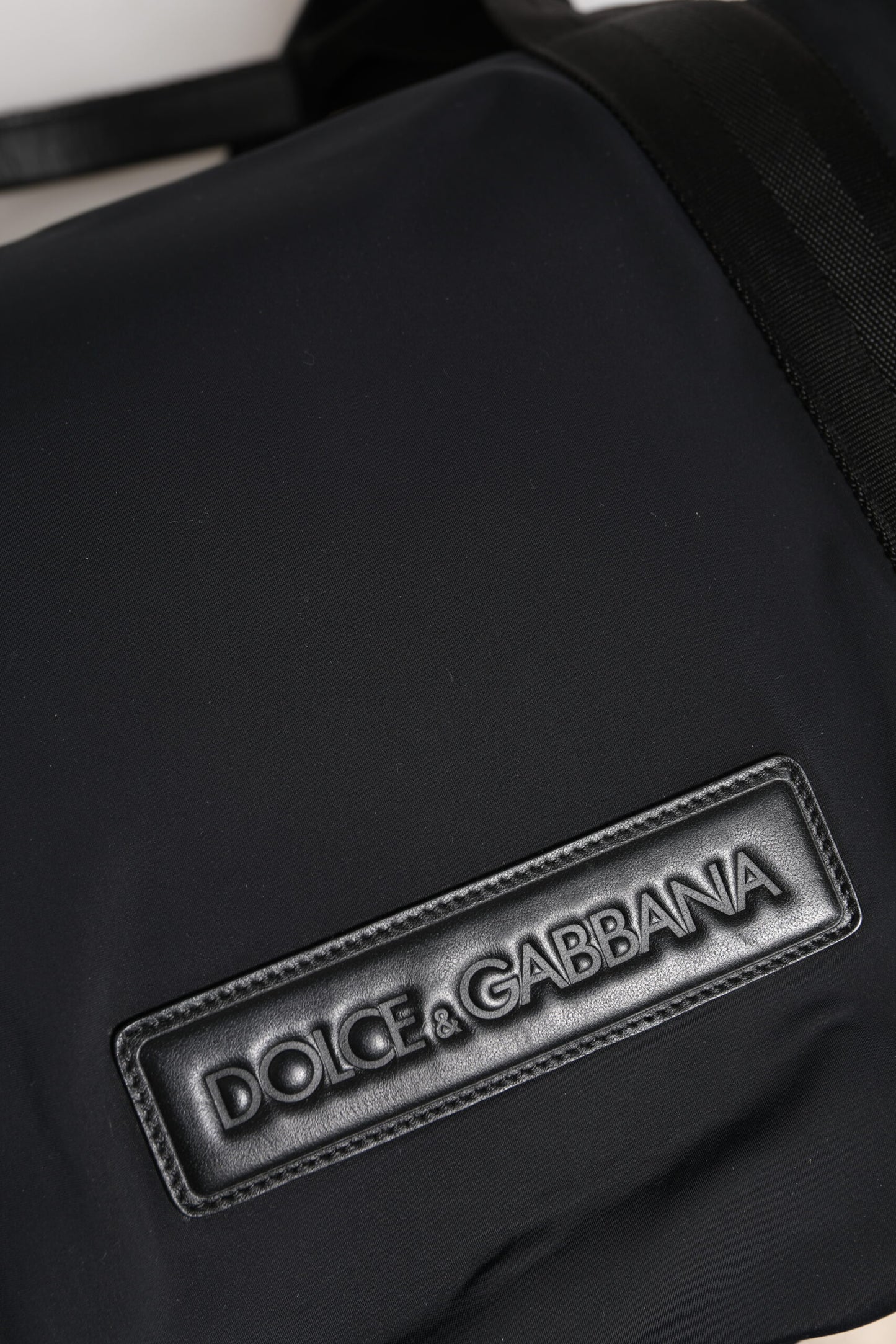 Sac de voyage à bandoulière Dolce & Gabbana noir bordeaux