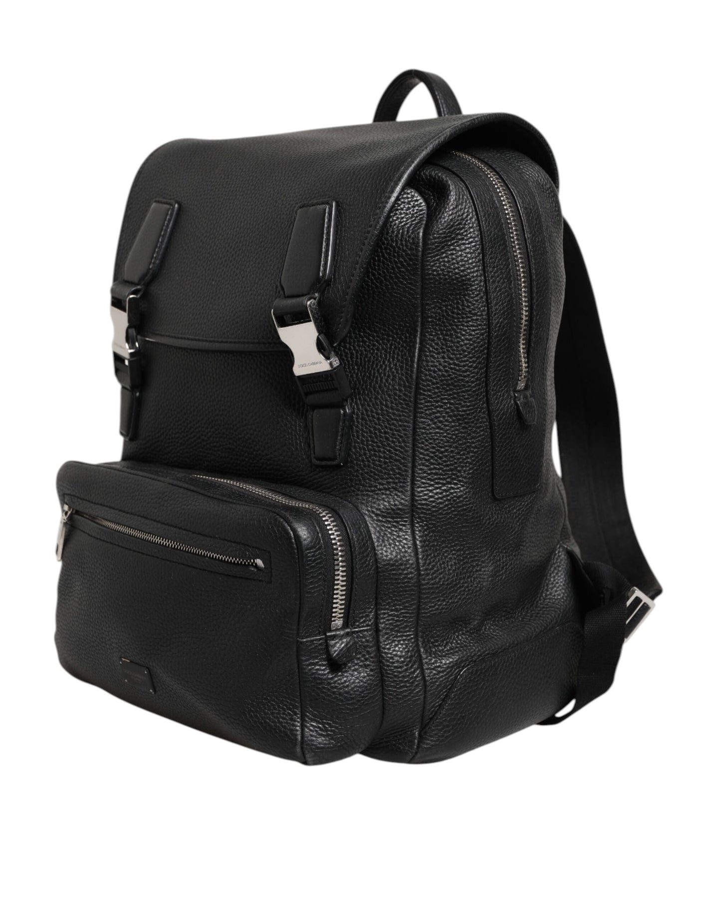 Sac à dos Palermo noir Dolce & Gabbana en cuir de veau martelé